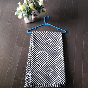 Black-White Striped Designer Georget Saree